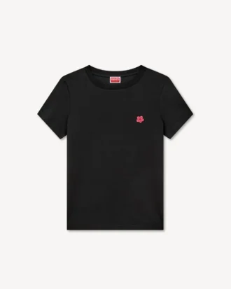 T-shirt med broderat ”Boke Flower”-motiv i bomull
