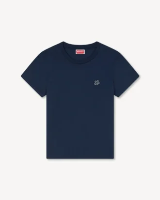 T-shirt med broderat ”Boke Flower”-motiv i bomull