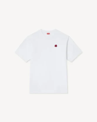 T-shirt med broderat ”Boke Flower”-motiv i bomull