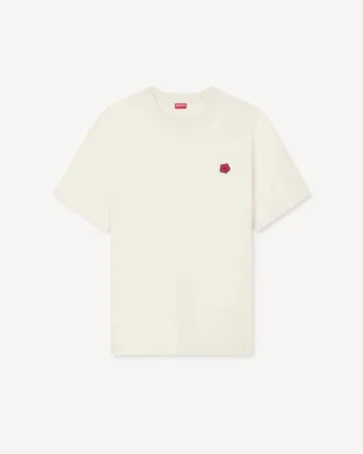 T-shirt med broderat ”Boke Flower”-motiv i bomull
