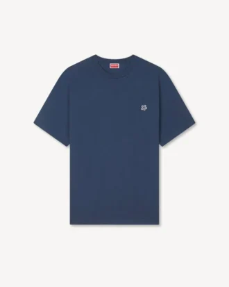 T-shirt med broderat ”Boke Flower”-motiv i bomull