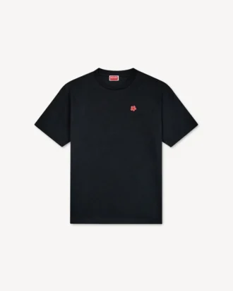 T-shirt med broderat ”Boke Flower”-motiv i bomull