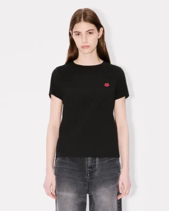 T-shirt med broderat ”Boke Flower”-motiv i bomull