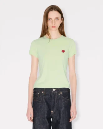 T-shirt med broderat ”Boke Flower”-motiv i bomull