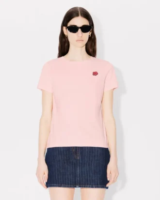T-shirt med broderat ”Boke Flower”-motiv i bomull