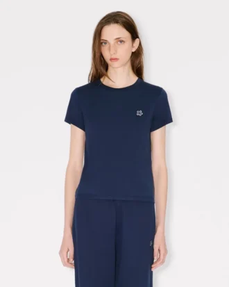 T-shirt med broderat ”Boke Flower”-motiv i bomull
