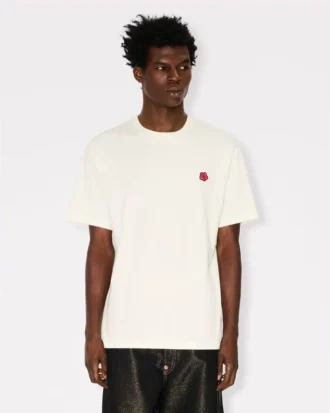 T-shirt med broderat ”Boke Flower”-motiv i bomull