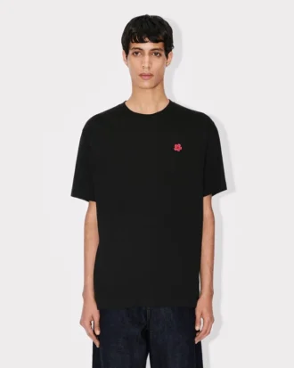 T-shirt med broderat ”Boke Flower”-motiv i bomull