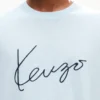 T-shirt med broderat ”Kenzo Signature” i merinoull T-shirt med broderat ”Kenzo Signature” i merinoull