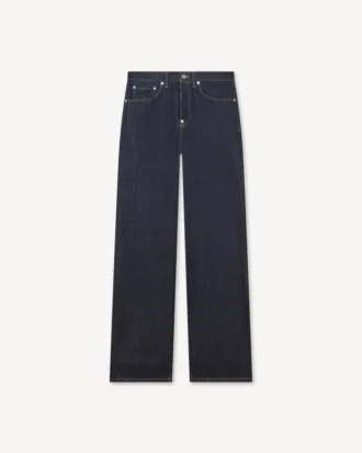Uppvikta jeans i vid passform i japanskt denim Uppvikta jeans i vid passform i japanskt denim