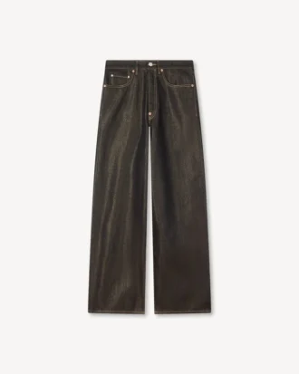 Uppvikta jeans i vid passform i japanskt denim