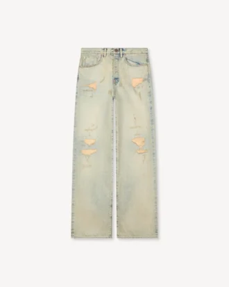 Uppvikta jeans i vid passform i japanskt denim Uppvikta jeans i vid passform i japanskt denim