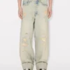 Uppvikta jeans i vid passform i japanskt denim Uppvikta jeans i vid passform i japanskt denim