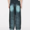 Uppvikta jeans i vid passform i japanskt denim Uppvikta jeans i vid passform i japanskt denim