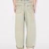 Uppvikta jeans i vid passform i japanskt denim Uppvikta jeans i vid passform i japanskt denim