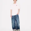 Uppvikta jeans i vid passform i japanskt denim Uppvikta jeans i vid passform i japanskt denim