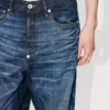 Uppvikta jeans i vid passform i japanskt denim Uppvikta jeans i vid passform i japanskt denim