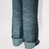 Uppvikta jeans i vid passform i japanskt denim Uppvikta jeans i vid passform i japanskt denim