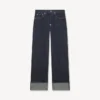 Uppvikta jeans i vid passform i japanskt denim Uppvikta jeans i vid passform i japanskt denim