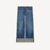 Uppvikta jeans i vid passform i japanskt denim Uppvikta jeans i vid passform i japanskt denim